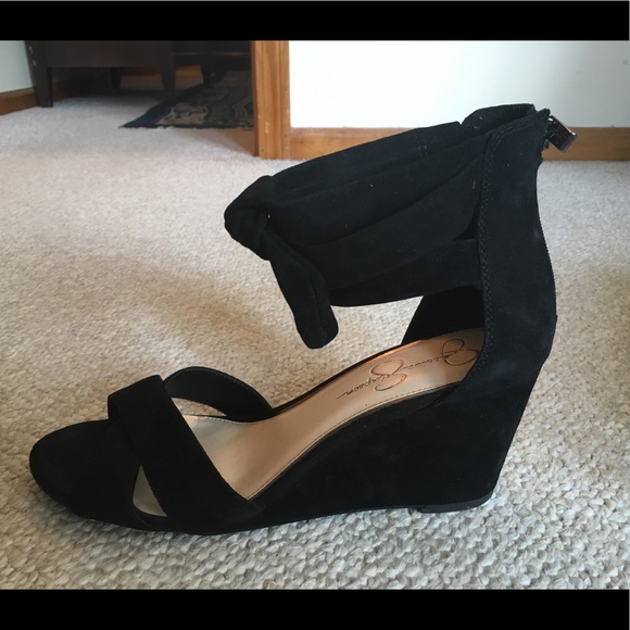 Jessica Simpson Camile high heel black suede sz10 - Picture 6 of 7